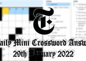 NY Times Crossword 29th January 2022