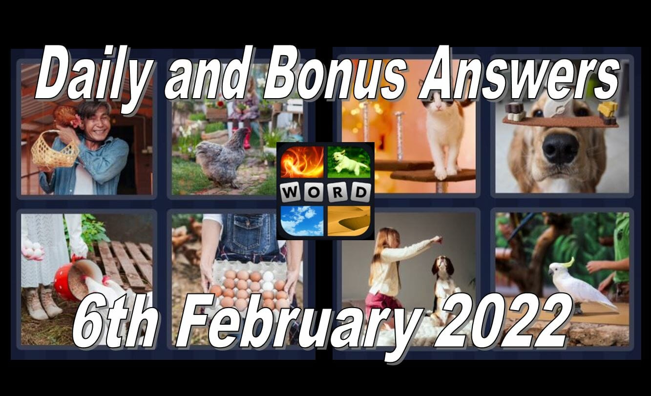 4 Pics 1 Word Daily & Bonus Answer – February 6th 2022 Solution
