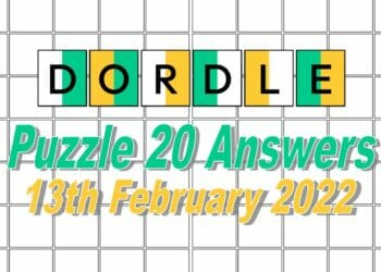 Dordle 20 Answers - 13th February 2022