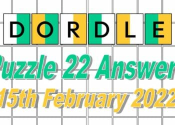 Dordle 22 Answers - 15th February 2022