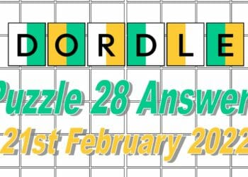 Dordle 27 Answers - 21st February 2022