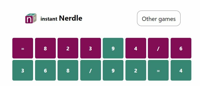 Instant Nerdle Answer - 21st February 2022