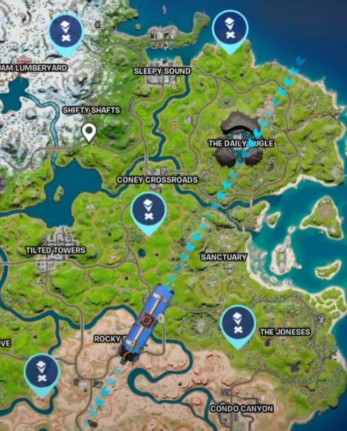 Mole Team Fortnite Locations