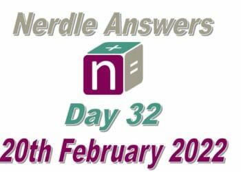 Nerdle 32 Answers - 20th February 2022