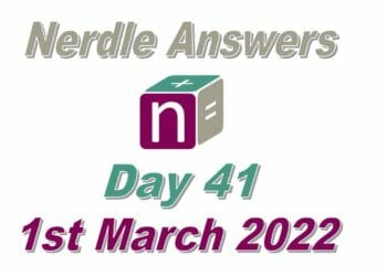 Nerdle 41 Answers - 1st March 2022