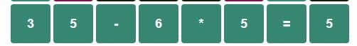 Nerdle Answer 25 - 13th February 2022