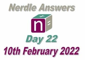 Nerdle Answers - 10th February 2022