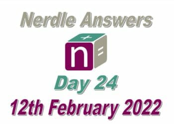 Nerdle Answers - 12th February 2022