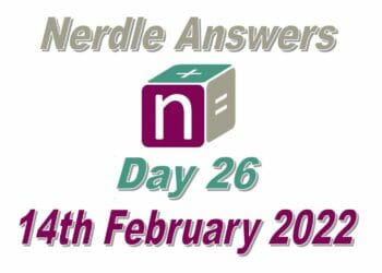 Nerdle Answers - 14th February 2022