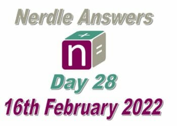 Today’s ‘Nerdle’ Equation of the Day 28 Answer: February 16th 2022