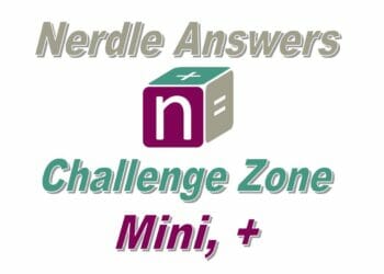 Nerdle Challenge Zone Answers - Mini, +
