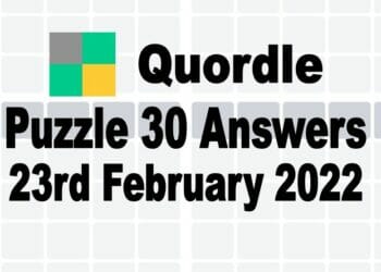 Quordle 30 Feb 23 2022 Answers Today