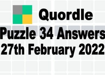 Quordle 34 Feb 27 2022 Answers Today