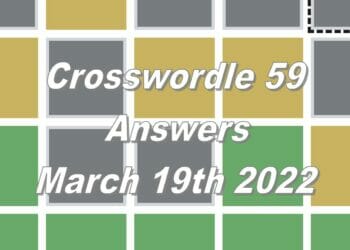 Crosswordle 59 - 19th March 2022