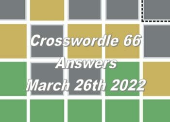 Daily Crosswordle 66 - 26th March 2022