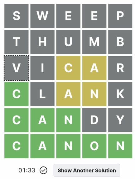 Daily Crosswordle 67 Answer - 27th March 2022