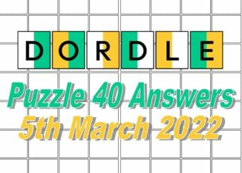 Daily Dordle 40 Answer