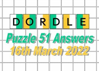 Daily Dordle 51 - 16th March 2022