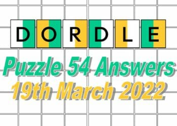 Daily Dordle 54 - 19th March 2022