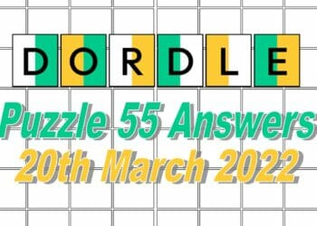 Daily Dordle 55 - 20th March 2022