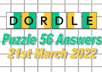 Daily Dordle 56 - 21st March 2022
