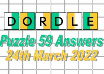 Daily Dordle 59 - 24th March 2022