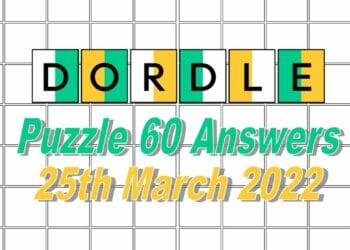 Daily Dordle 60 - 25th March 2022