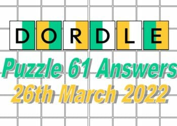 Daily Dordle 61 - 26th March 2022