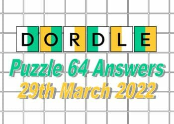 Daily Dordle 64 - 29th March 2022