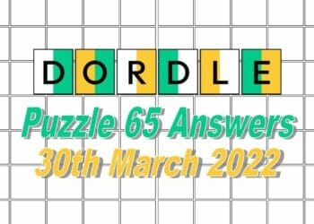 Daily Dordle 65 - 30th March 2022