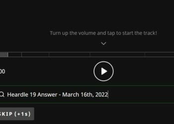 Daily Music Game Heardle 19 March 16 2022