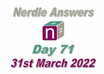 Daily Nerdle 71 - March 31st