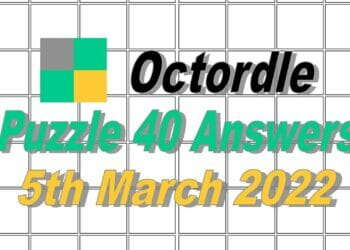 Daily Octordle Answer 40