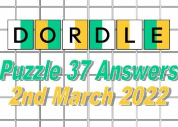 Today’s ‘Dordle’ Words of the Day Answer #37: March 2nd 2022