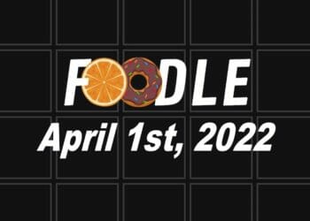 Foodle Answer 91 - 1st April 2022