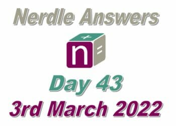 Nerdle 43 Answers - 3rd March 2022