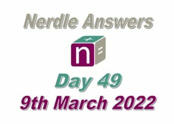 Nerdle 49 Answer - 9th March 2022