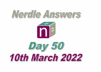 Nerdle 50 Answer - 10th March 2022