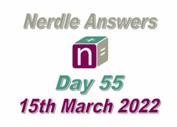Nerdle 55 Answers - 15th March 2022