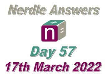 Nerdle 57 Answers - 17th March 2022