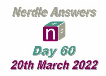 Nerdle 60 Answers - 20th March 2022
