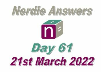 Nerdle 61 Answers - 21st March 2022