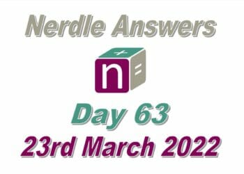 Nerdle 63 Answers - 23rd March 2022