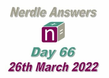 Nerdle 66 Answers - 26th March 2022