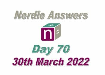 Nerdle 70 Answers - 30th March 2022