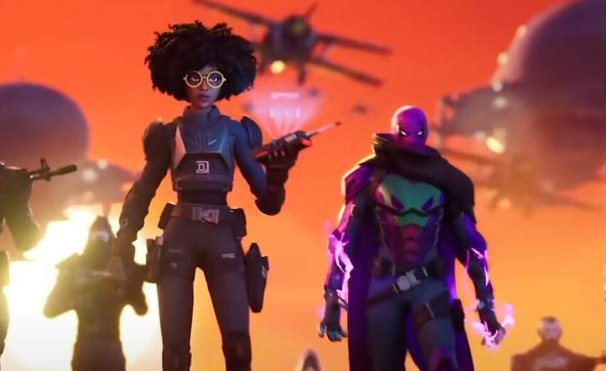 Red and blue lines Fortnite chapter 3 season 2
