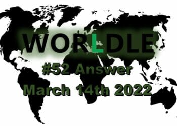 Worldle 52 - March 14th 2022