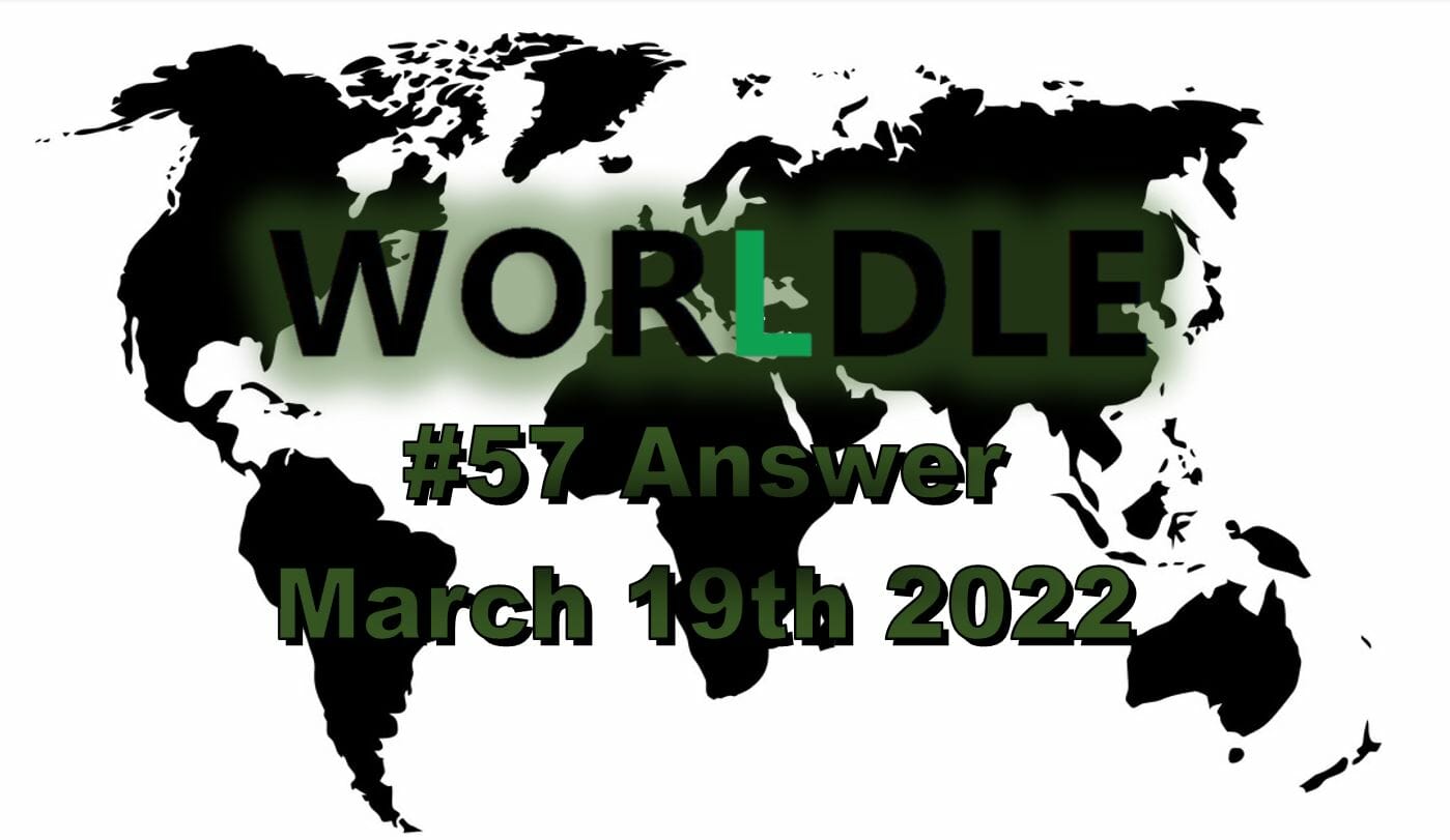 Worldle 57 - March 19th 2022