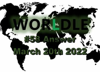 Worldle 58 - March 20th 2022