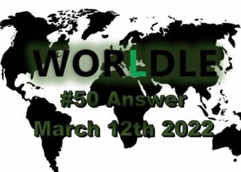 Worldle Answer 50 - March 12th 2022